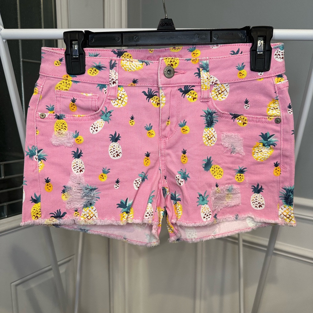 Nwot Pink Pineapple Print Women's Shorts
